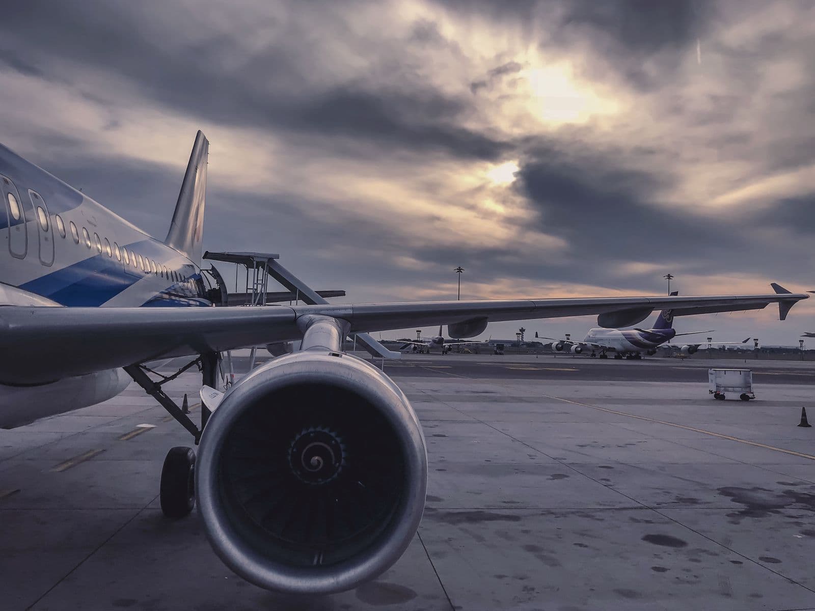 Business jet on the tarmac, representing private flight and jet charter.
