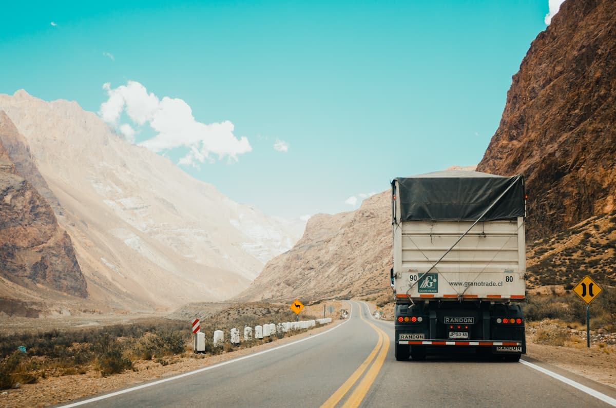 Refrigerated transport trailer used for temperature-controlled cargo.